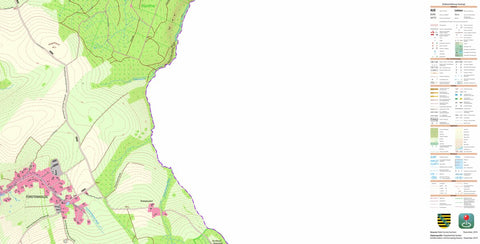 Staatsbetrieb Geobasisinformation und Vermessung Sachsen Fürstenwalde, Altenberg, Stadt (1:10,000 scale) digital map