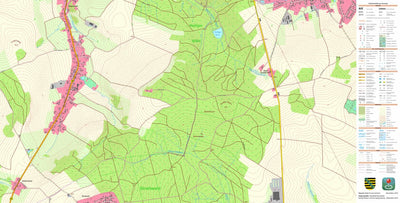 Staatsbetrieb Geobasisinformation und Vermessung Sachsen Gablenz, Stollberg/Erzgeb., Stadt (1:10,000 scale) digital map