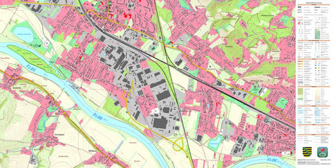 Staatsbetrieb Geobasisinformation und Vermessung Sachsen Gauernitz, Klipphausen (1:10,000 scale) digital map