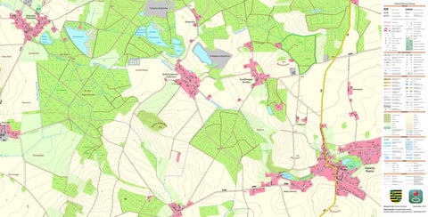 Staatsbetrieb Geobasisinformation und Vermessung Sachsen Gebelzig, Hohendubrau (1:10,000 scale) digital map