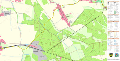 Staatsbetrieb Geobasisinformation und Vermessung Sachsen Geheege, Rothenburg/O.L., Stadt (1:10,000 scale) digital map