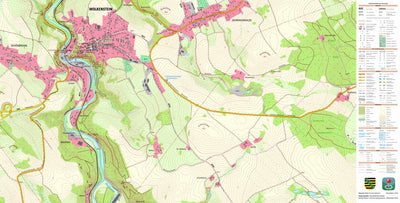 Staatsbetrieb Geobasisinformation und Vermessung Sachsen Gehringswalde, Wolkenstein, Stadt (1:10,000 scale) digital map
