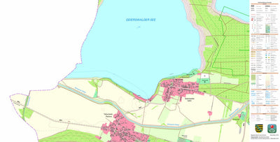 Staatsbetrieb Geobasisinformation und Vermessung Sachsen Geierswalde, Elsterheide 1 (1:10,000 scale) digital map