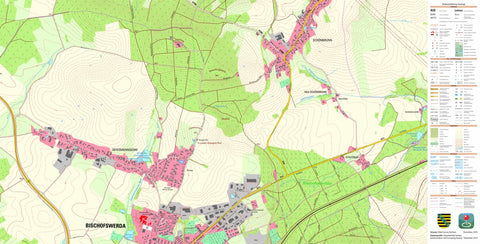 Staatsbetrieb Geobasisinformation und Vermessung Sachsen Geißmannsdorf, Bischofswerda, Stadt (1:10,000 scale) digital map