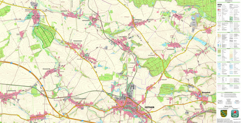 Staatsbetrieb Geobasisinformation und Vermessung Sachsen Geithain, Geithain, Stadt (1:25,000 scale) digital map