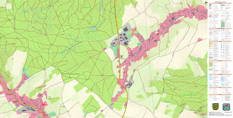 Staatsbetrieb Geobasisinformation und Vermessung Sachsen Gelenau/Erzgeb., Gelenau/Erzgeb. (1:10,000 scale) digital map