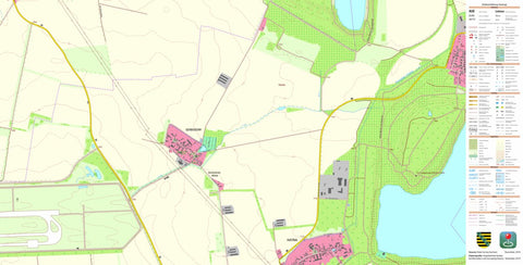 Staatsbetrieb Geobasisinformation und Vermessung Sachsen Gerbisdorf, Schkeuditz, Stadt (1:10,000 scale) digital map