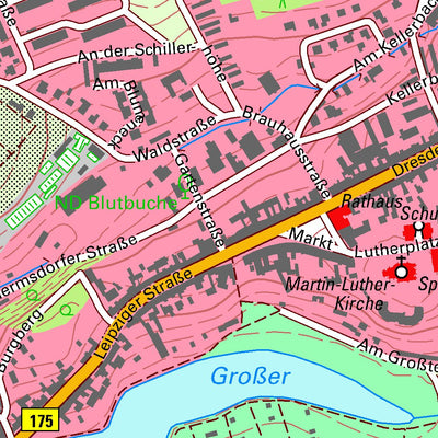 Staatsbetrieb Geobasisinformation und Vermessung Sachsen Geringswalde, Geringswalde, Stadt (1:10,000 scale) digital map