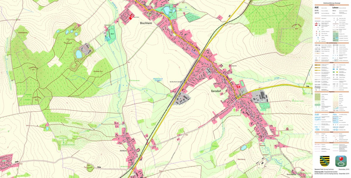 Gersdorf, Haselbachtal (1:10,000 scale) Map by Staatsbetrieb ...