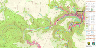 Staatsbetrieb Geobasisinformation und Vermessung Sachsen Glashütte, Glashütte, Stadt (1:10,000 scale) digital map