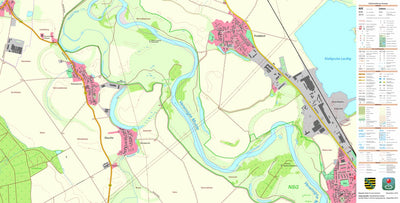 Staatsbetrieb Geobasisinformation und Vermessung Sachsen Glaucha, Zschepplin (1:10,000 scale) digital map