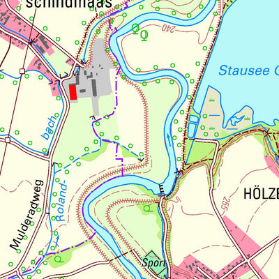 Staatsbetrieb Geobasisinformation und Vermessung Sachsen Glauchau, Glauchau, Stadt (1:25,000 scale) digital map