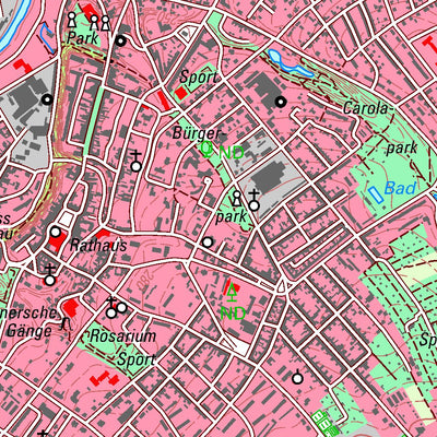 Staatsbetrieb Geobasisinformation und Vermessung Sachsen Glauchau, Glauchau, Stadt (1:25,000 scale) digital map