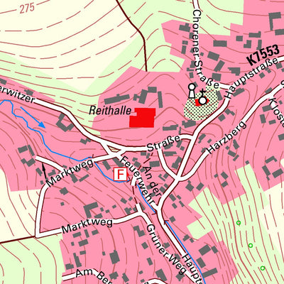 Staatsbetrieb Geobasisinformation und Vermessung Sachsen Gleisberg, Roßwein, Stadt (1:10,000 scale) digital map