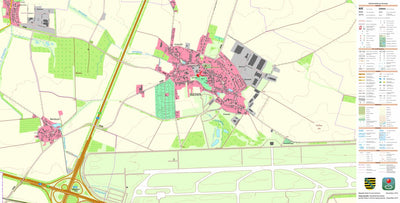 Staatsbetrieb Geobasisinformation und Vermessung Sachsen Glesien, Schkeuditz, Stadt (1:10,000 scale) digital map