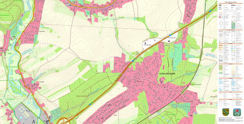 Staatsbetrieb Geobasisinformation und Vermessung Sachsen Glösa-Draisdorf, Chemnitz, Stadt (1:10,000 scale) digital map