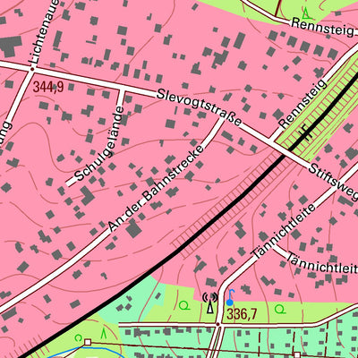 Staatsbetrieb Geobasisinformation und Vermessung Sachsen Glösa-Draisdorf, Chemnitz, Stadt (1:10,000 scale) digital map