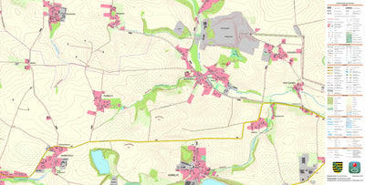 Staatsbetrieb Geobasisinformation und Vermessung Sachsen Glossen, Mügeln, Stadt (1:10,000 scale) digital map