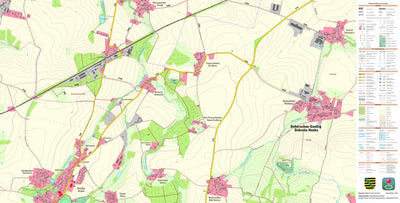 Staatsbetrieb Geobasisinformation und Vermessung Sachsen Gnaschwitz, Doberschau-Gaußig (1:10,000 scale) digital map