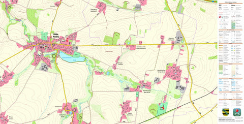 Staatsbetrieb Geobasisinformation und Vermessung Sachsen Göda, Göda (1:10,000 scale) digital map
