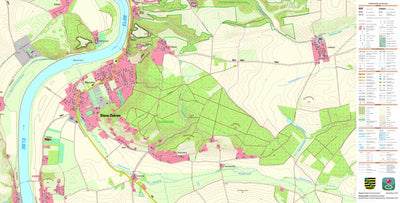 Staatsbetrieb Geobasisinformation und Vermessung Sachsen Golk, Diera-Zehren (1:10,000 scale) digital map
