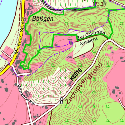 Staatsbetrieb Geobasisinformation und Vermessung Sachsen Golk, Diera-Zehren (1:10,000 scale) digital map
