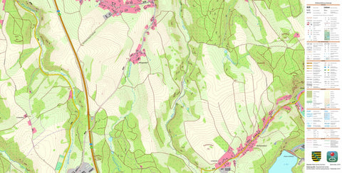 Staatsbetrieb Geobasisinformation und Vermessung Sachsen Göppersdorf, Bahretal (1:10,000 scale) digital map