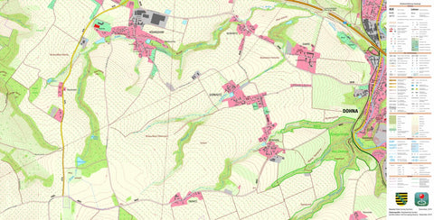 Staatsbetrieb Geobasisinformation und Vermessung Sachsen Gorknitz, Dohna, Stadt (1:10,000 scale) digital map