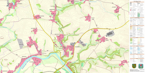 Staatsbetrieb Geobasisinformation und Vermessung Sachsen Görnitz, Leisnig, Stadt (1:10,000 scale) digital map
