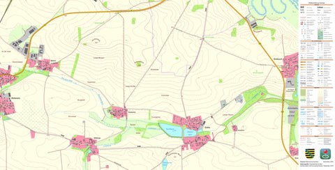 Staatsbetrieb Geobasisinformation und Vermessung Sachsen Gotha, Jesewitz (1:10,000 scale) digital map