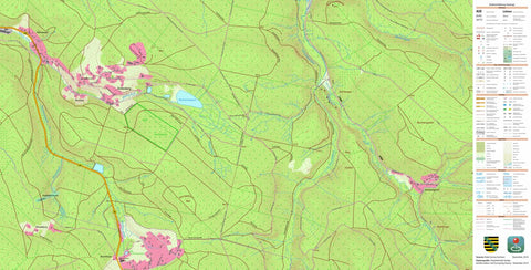 Staatsbetrieb Geobasisinformation und Vermessung Sachsen Gottesberg, Muldenhammer (1:10,000 scale) digital map