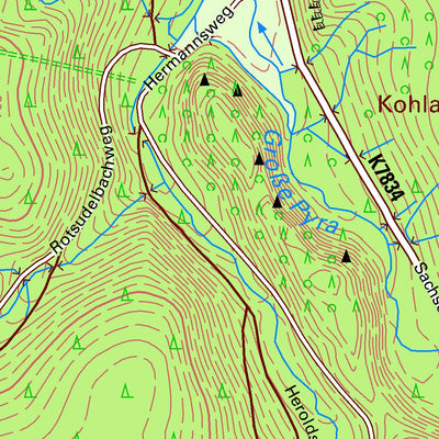 Staatsbetrieb Geobasisinformation und Vermessung Sachsen Gottesberg, Muldenhammer (1:10,000 scale) digital map