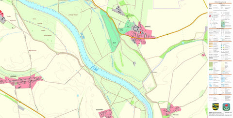Staatsbetrieb Geobasisinformation und Vermessung Sachsen Graditz, Torgau, Stadt (1:10,000 scale) digital map