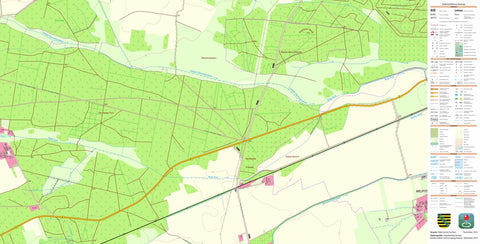 Staatsbetrieb Geobasisinformation und Vermessung Sachsen Gräfendorf, Mockrehna (1:10,000 scale) digital map