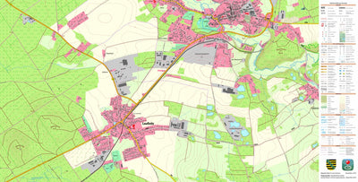 Staatsbetrieb Geobasisinformation und Vermessung Sachsen Gräfenhain, Königsbrück, Stadt (1:10,000 scale) digital map