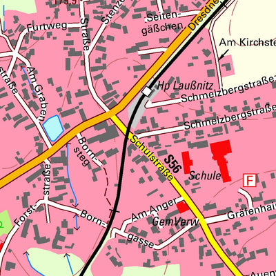 Staatsbetrieb Geobasisinformation und Vermessung Sachsen Gräfenhain, Königsbrück, Stadt (1:10,000 scale) digital map