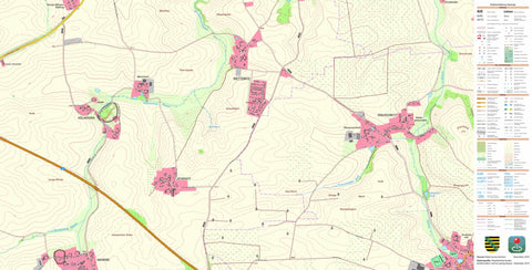 Staatsbetrieb Geobasisinformation und Vermessung Sachsen Grauschwitz, Mügeln, Stadt (1:10,000 scale) digital map