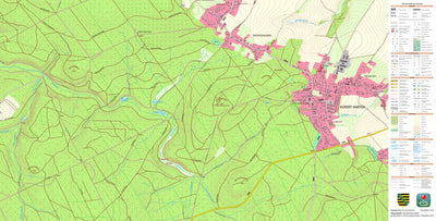 Staatsbetrieb Geobasisinformation und Vermessung Sachsen Grillenburg, Tharandt, Stadt 1 (1:10,000 scale) digital map