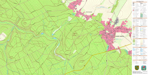 Staatsbetrieb Geobasisinformation und Vermessung Sachsen Grillenburg, Tharandt, Stadt 1 (1:10,000 scale) digital map
