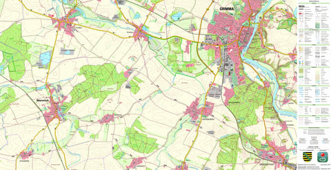 Staatsbetrieb Geobasisinformation und Vermessung Sachsen Grimma, Grimma, Stadt (1:25,000 scale) digital map