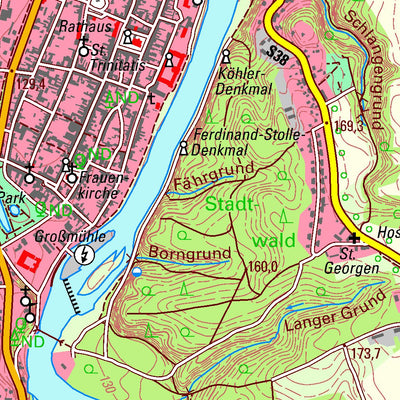 Staatsbetrieb Geobasisinformation und Vermessung Sachsen Grimma, Grimma, Stadt (1:25,000 scale) digital map