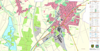 Staatsbetrieb Geobasisinformation und Vermessung Sachsen Gröditz, Gröditz, Stadt (1:10,000 scale) digital map
