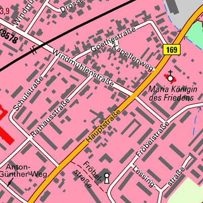 Staatsbetrieb Geobasisinformation und Vermessung Sachsen Gröditz, Gröditz, Stadt (1:10,000 scale) digital map