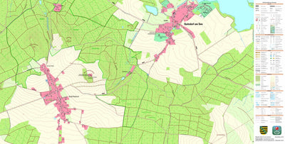 Staatsbetrieb Geobasisinformation und Vermessung Sachsen Groß Radisch, Hohendubrau (1:10,000 scale) digital map