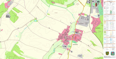Staatsbetrieb Geobasisinformation und Vermessung Sachsen Großbardau, Grimma, Stadt (1:10,000 scale) digital map