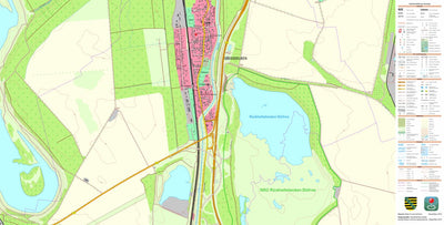Staatsbetrieb Geobasisinformation und Vermessung Sachsen Großdeuben, Böhlen, Stadt (1:10,000 scale) digital map