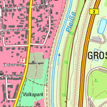 Staatsbetrieb Geobasisinformation und Vermessung Sachsen Großdeuben, Böhlen, Stadt (1:10,000 scale) digital map