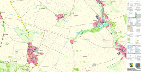 Staatsbetrieb Geobasisinformation und Vermessung Sachsen Großdobritz, Niederau (1:10,000 scale) digital map