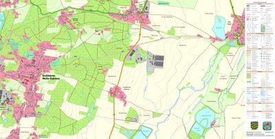 Staatsbetrieb Geobasisinformation und Vermessung Sachsen Großdubrau, Großdubrau (1:10,000 scale) digital map
