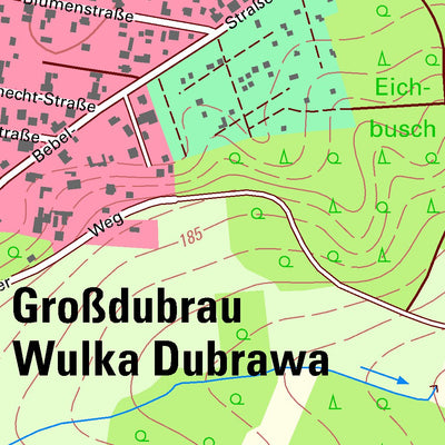 Staatsbetrieb Geobasisinformation und Vermessung Sachsen Großdubrau, Großdubrau (1:10,000 scale) digital map
